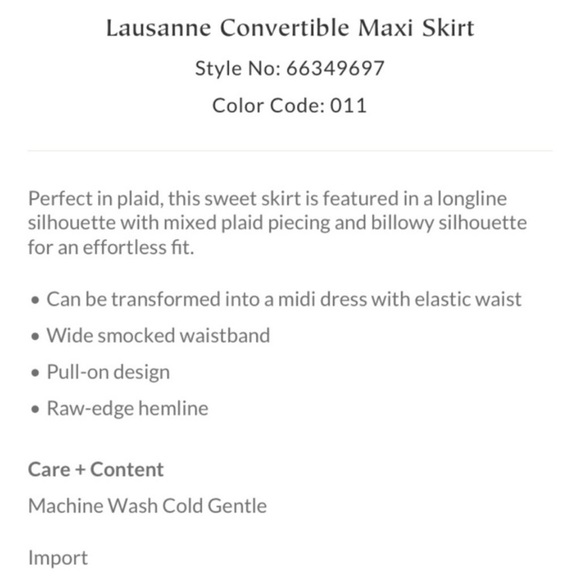 Free People Lausanne Plaid Convertable Maxi Skirt Midi Dress - Picture 7 of 10